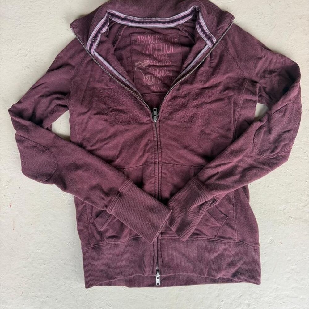 Abercrombie-fitch Women's Burgundy and Purple Jacket